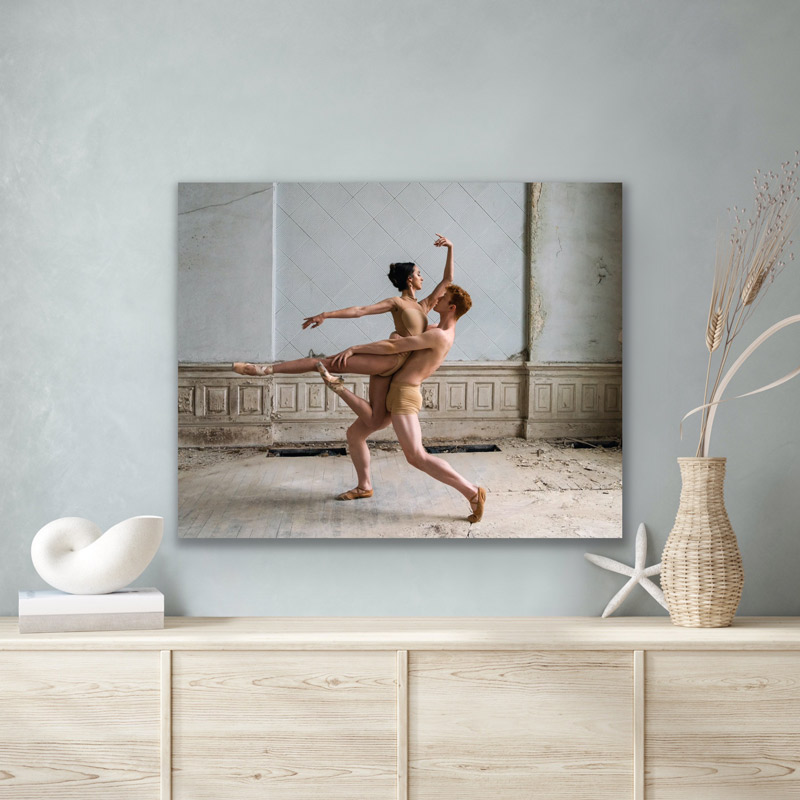 This is an image of custom wall art photography displayed on a wall.